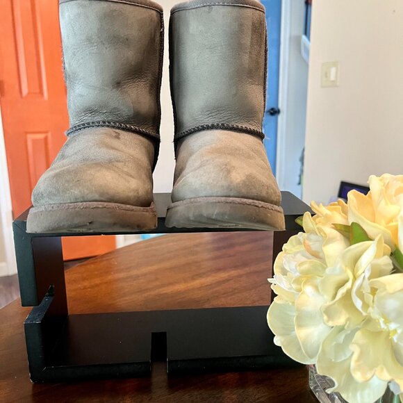 Toddler/Girls/Kids Grey UGG Australia Short Boots Size 1 Retail $130 - Picture 4 of 7